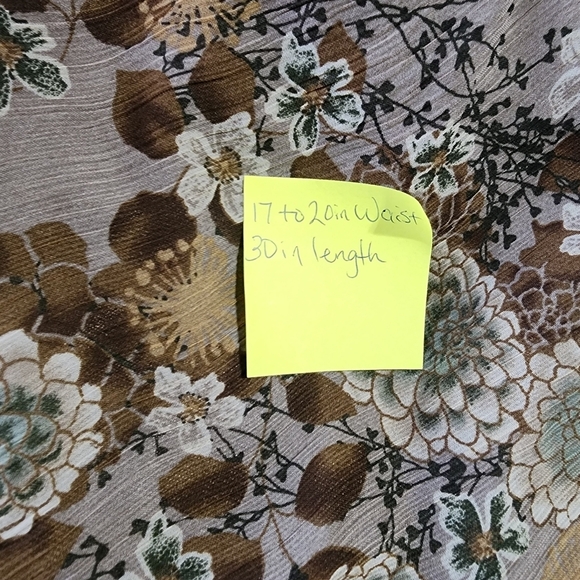 Vintage brown mesh floral midi skirt - Picture 4 of 7